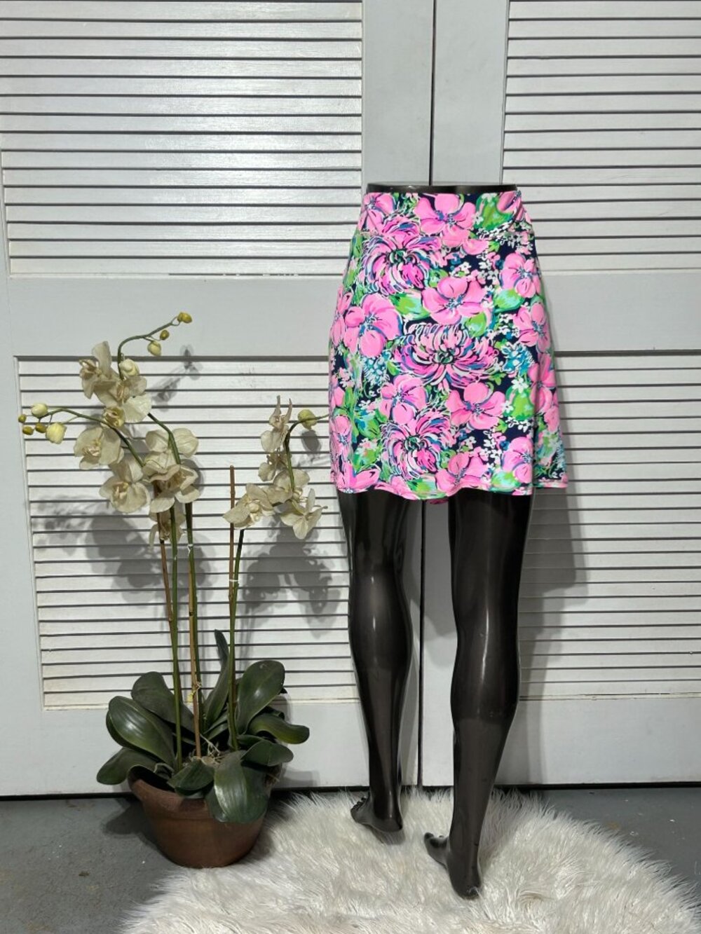 Lilly Pulitzer Women's Pink and Green Nylon Luxletic Skirt Size XL 3466 - Picture 5 of 9